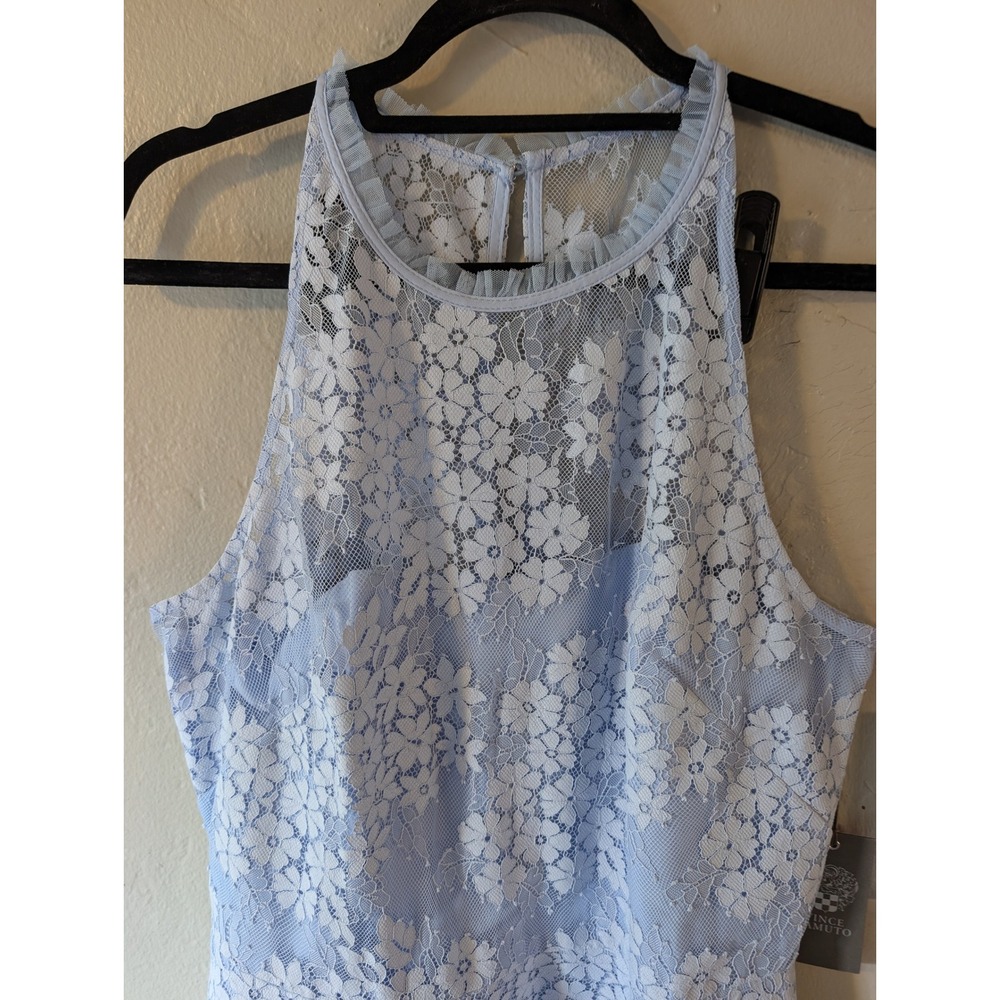 Vince Camuto NWT Blue Floral Lace Sleeveless Dress womens sz 14 - Picture 6 of 8